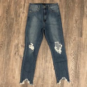 Super high waisted jeans